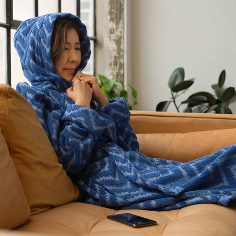 Hooded Chevron Robe